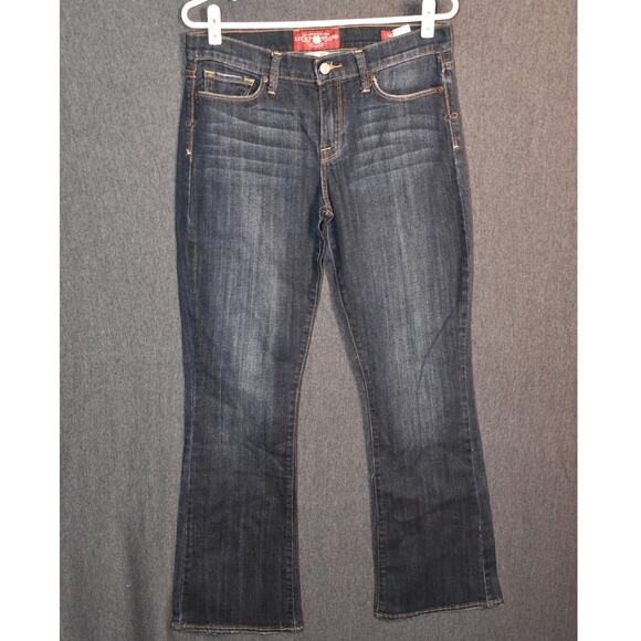 Lucky Brand Dungarees Women's 10/30 Sofia Boot Cut Western Denim Dark Wash Jeans - Picture 1 of 10